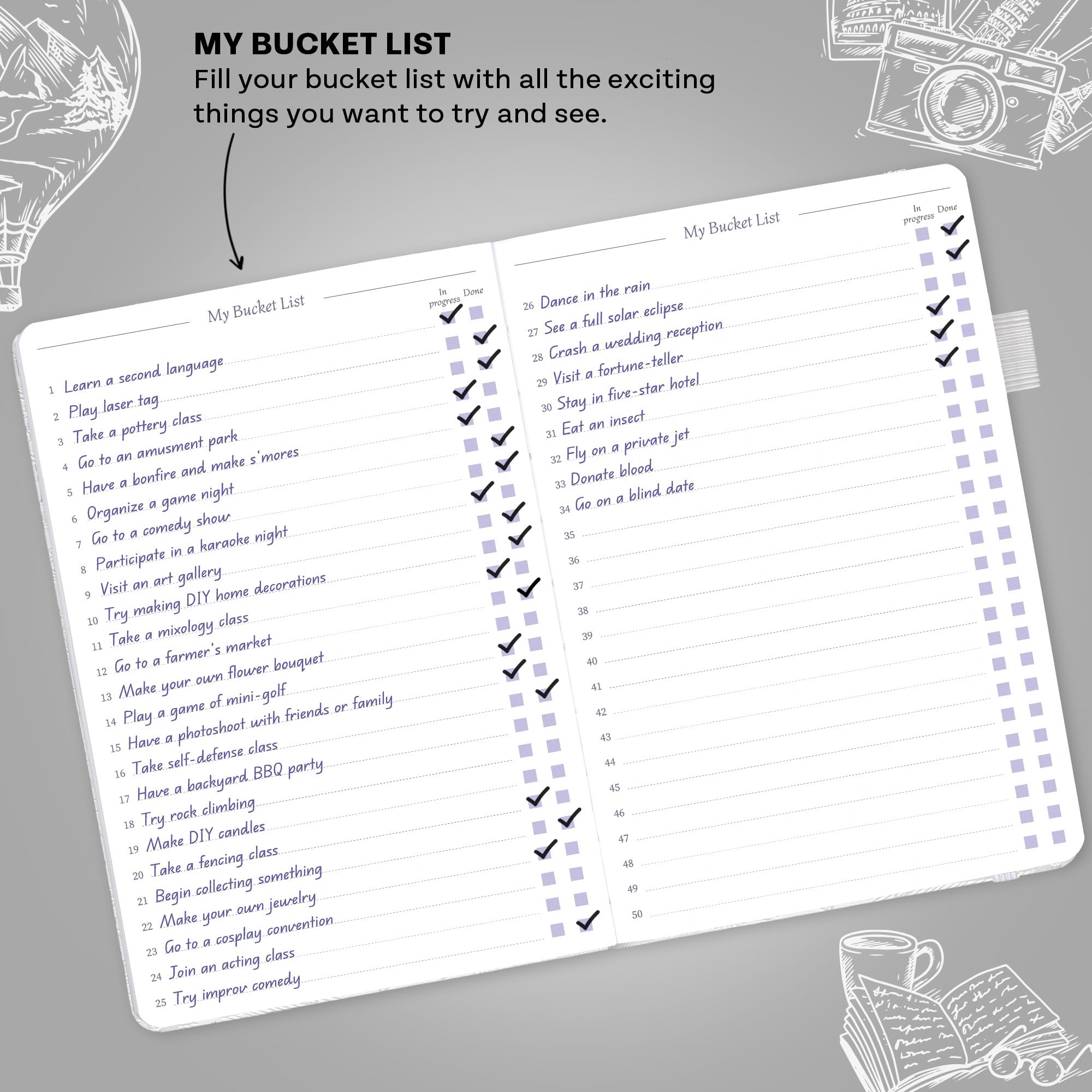 Legend Bucket List Journal, The Ultimate Notebook to Plan Adventures, Travels, Goals & Experiences - Image 4