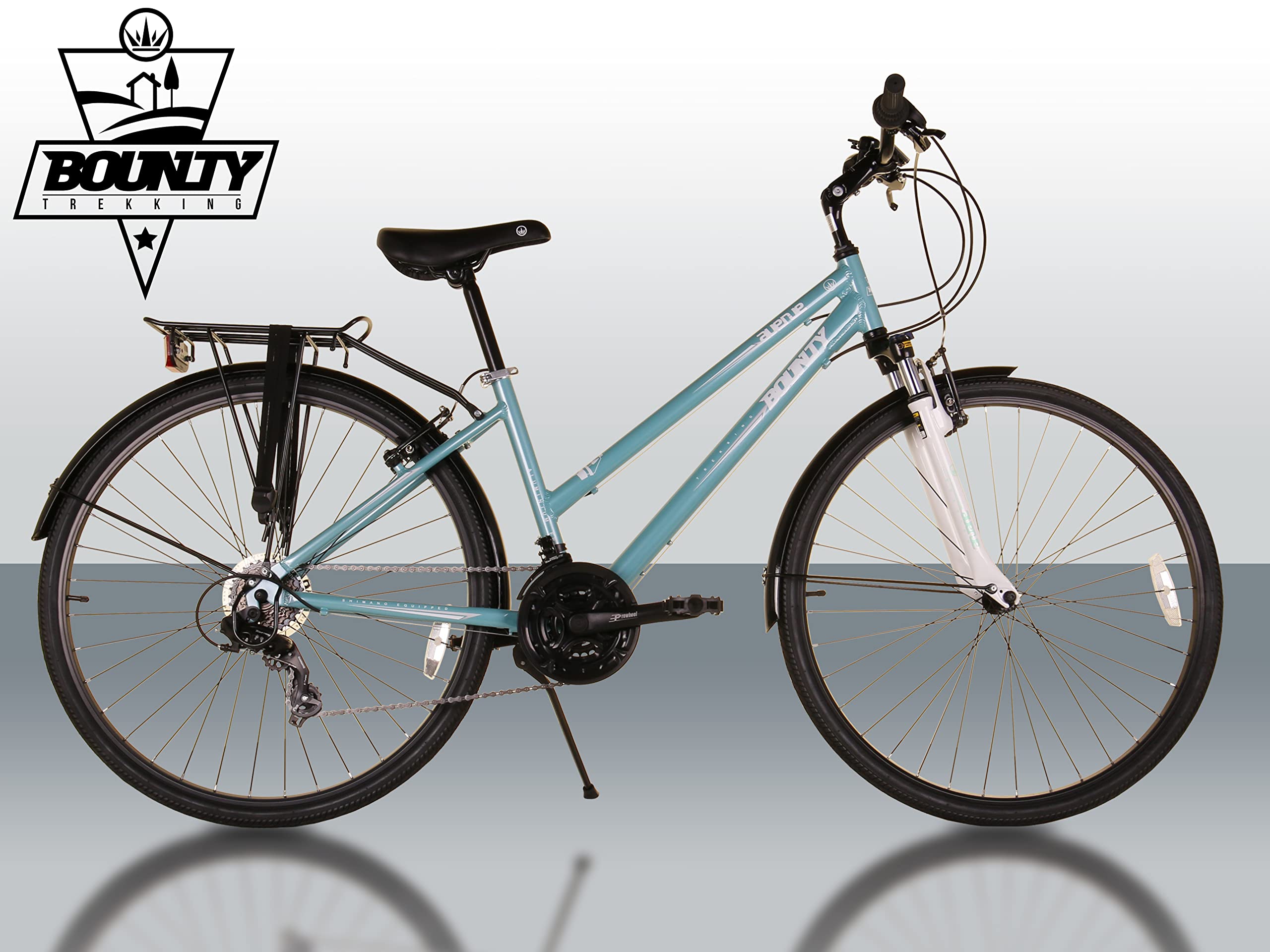 Bounty Country Hybrid Bike - Cuadro de aleación ligera, 18 velocidades Shimano, horquillas de suspensión Zoom - Perfecta para los entusiastas del ciclismo