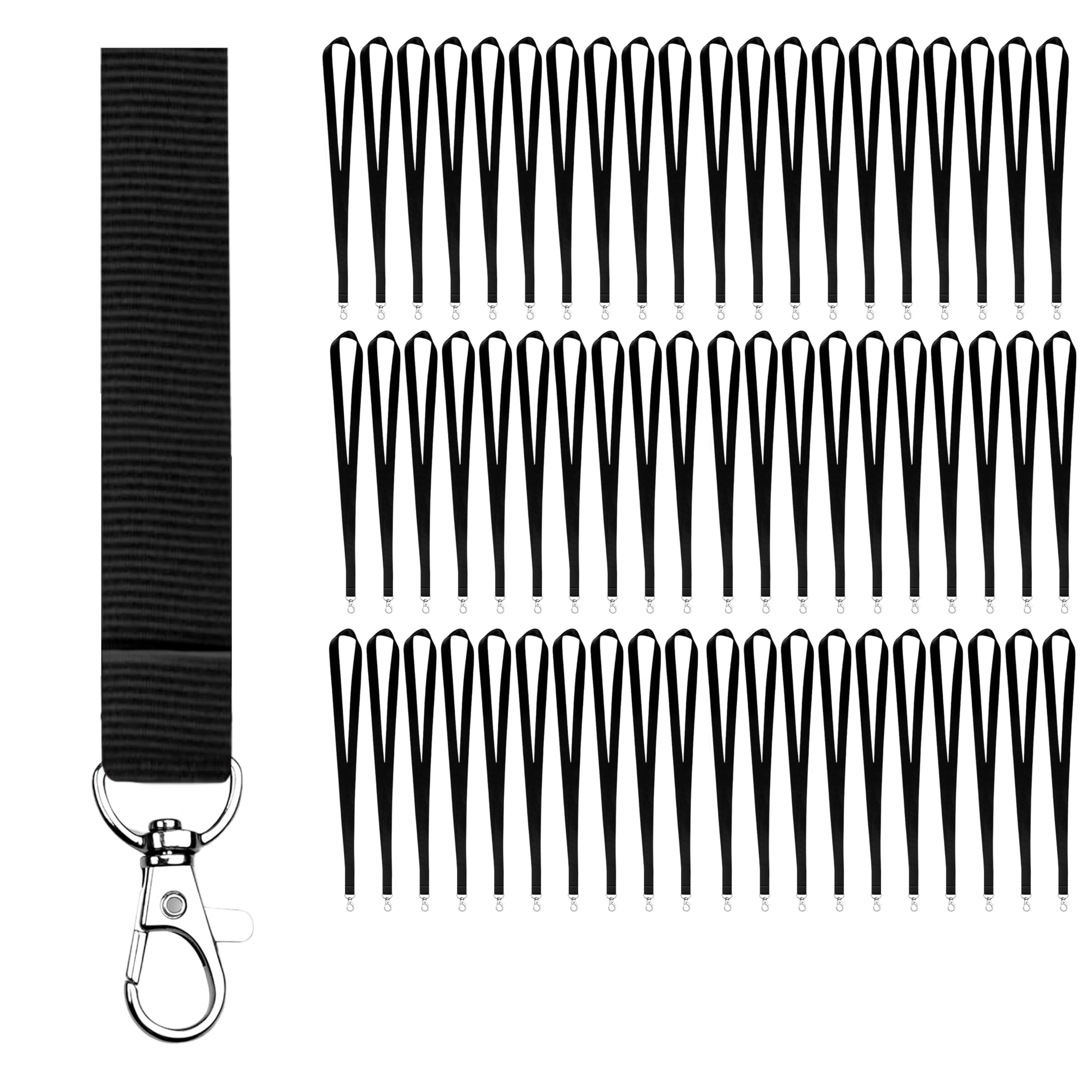 Pack Lanyards Colores Gancho Metálico - Lote Lanyard Colores Polyester 2cm Ancho y 46cm Largo para Cuello - Llaves - Tarjetas Identificativas - Pendrive