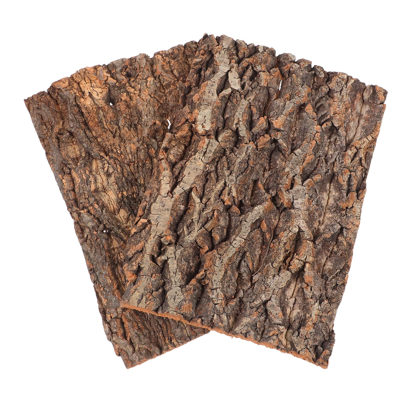 Angoily Natural Cork Bark Reptile Branch Terrarium Background for Lizards Turtle Tortoise Climbing and Hiding 11.8X7.9X0.8 Inch