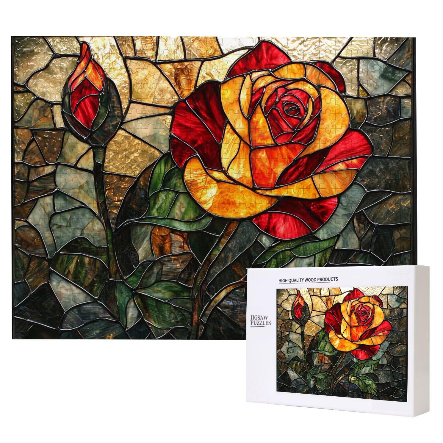 Jigsaw Puzzle, 6000 Pezzi Puzzle Classici, Vetro Puzzle Rilassamento Intelligence, Mpossibile Difficile Puzzles impegnativo per adulti Puzzles per Gioco Familiare, Regalo per Amore Amico Rosa K0F-263