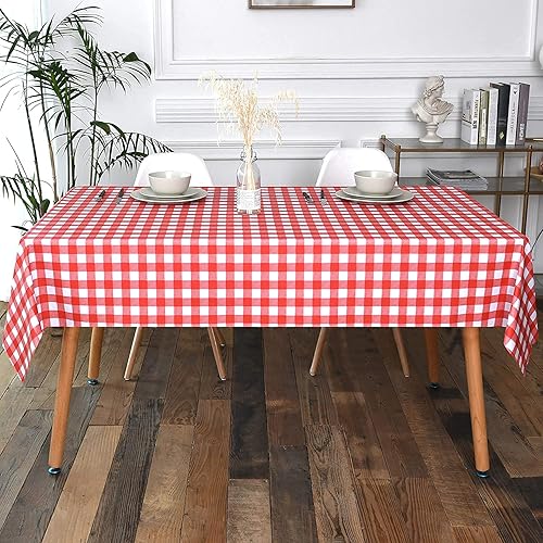 Miniatura 5 de Obstal Mantel rectangular de vinilo 100% impermeable, a prueba de aceite, a prueba de derrames, mantel lavable para uso en exteriores e interiores,