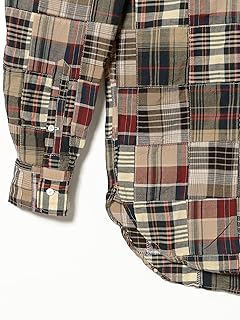 Patchwork Madras Classic Fit Button Down Shirt 38-11-1910-139 38111910139: Brown
