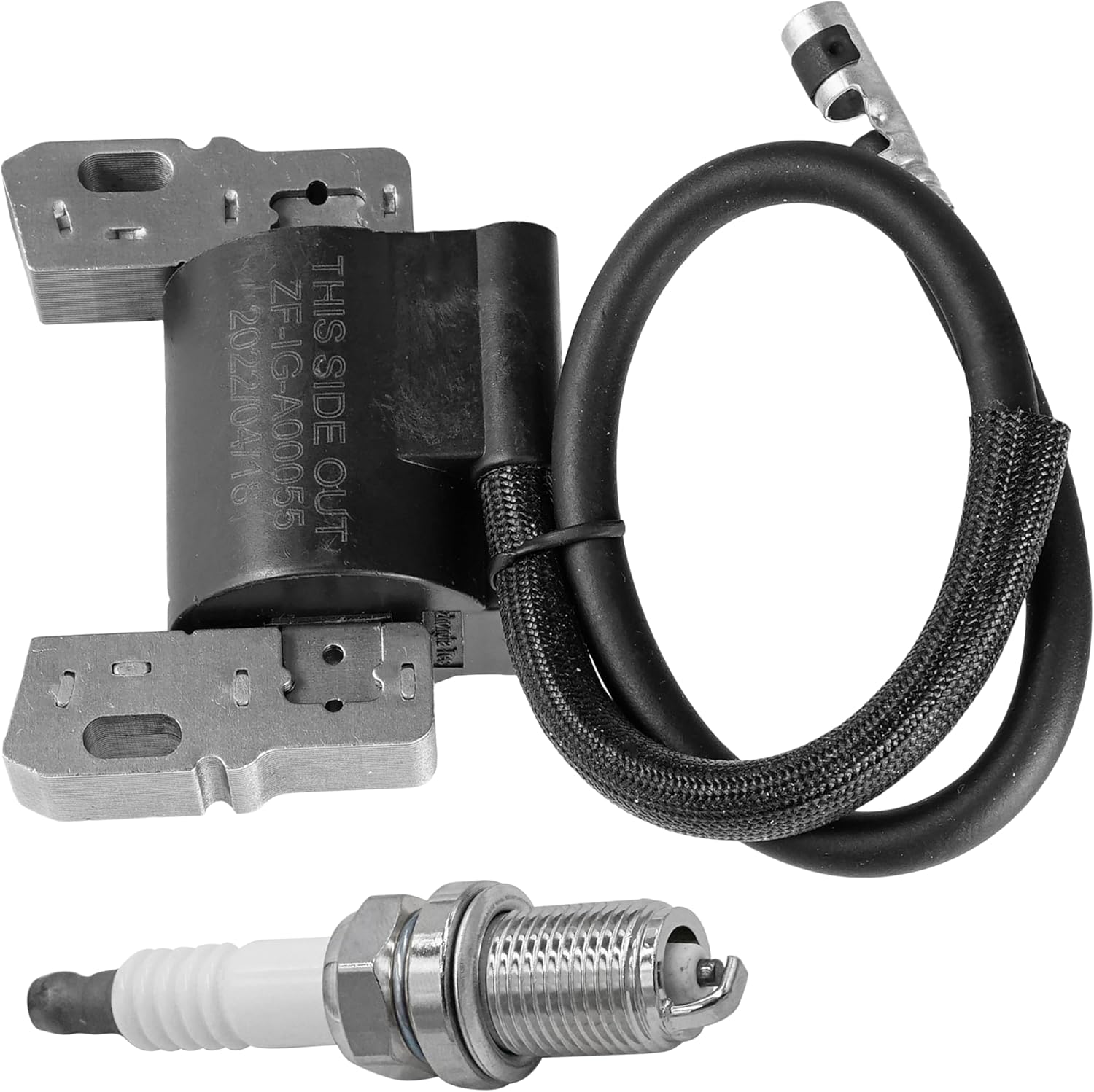 Ignition Coil with Spark Plug For John Deere LA100 LA105 LA110 LA115 LA125 115 97-14HS Sabo / 14.542GS Sabre