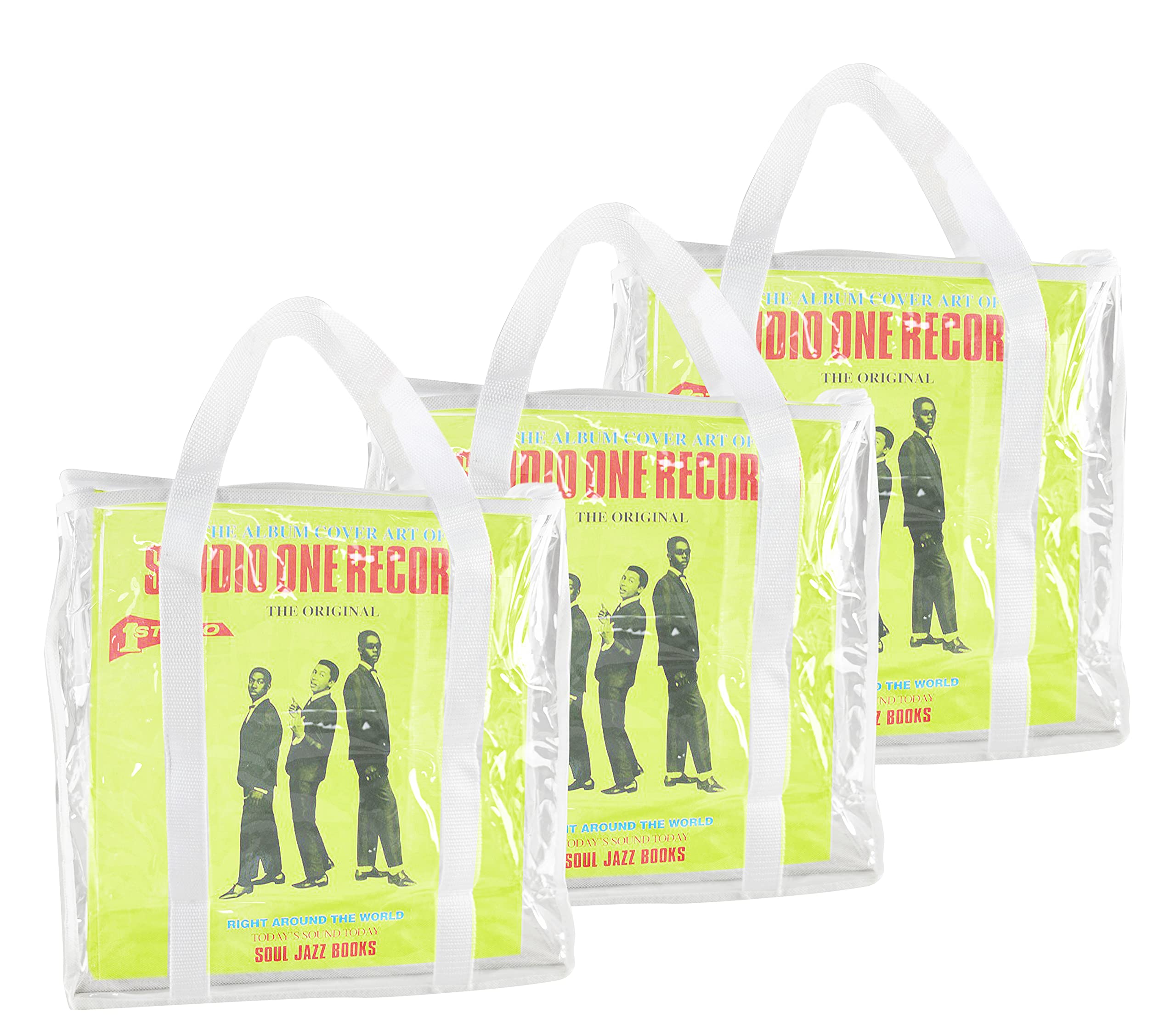 Buy HOMEX Plastic Vinyl Record Storage Bags, Handle and Zipper Top