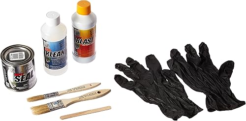 Miniatura 8 de KBS Coatings 50001 Muestreador de sistema negro brillante, KBS Klean (8oz.), Rust Blast (8oz) y Rust Seal (8oz.)