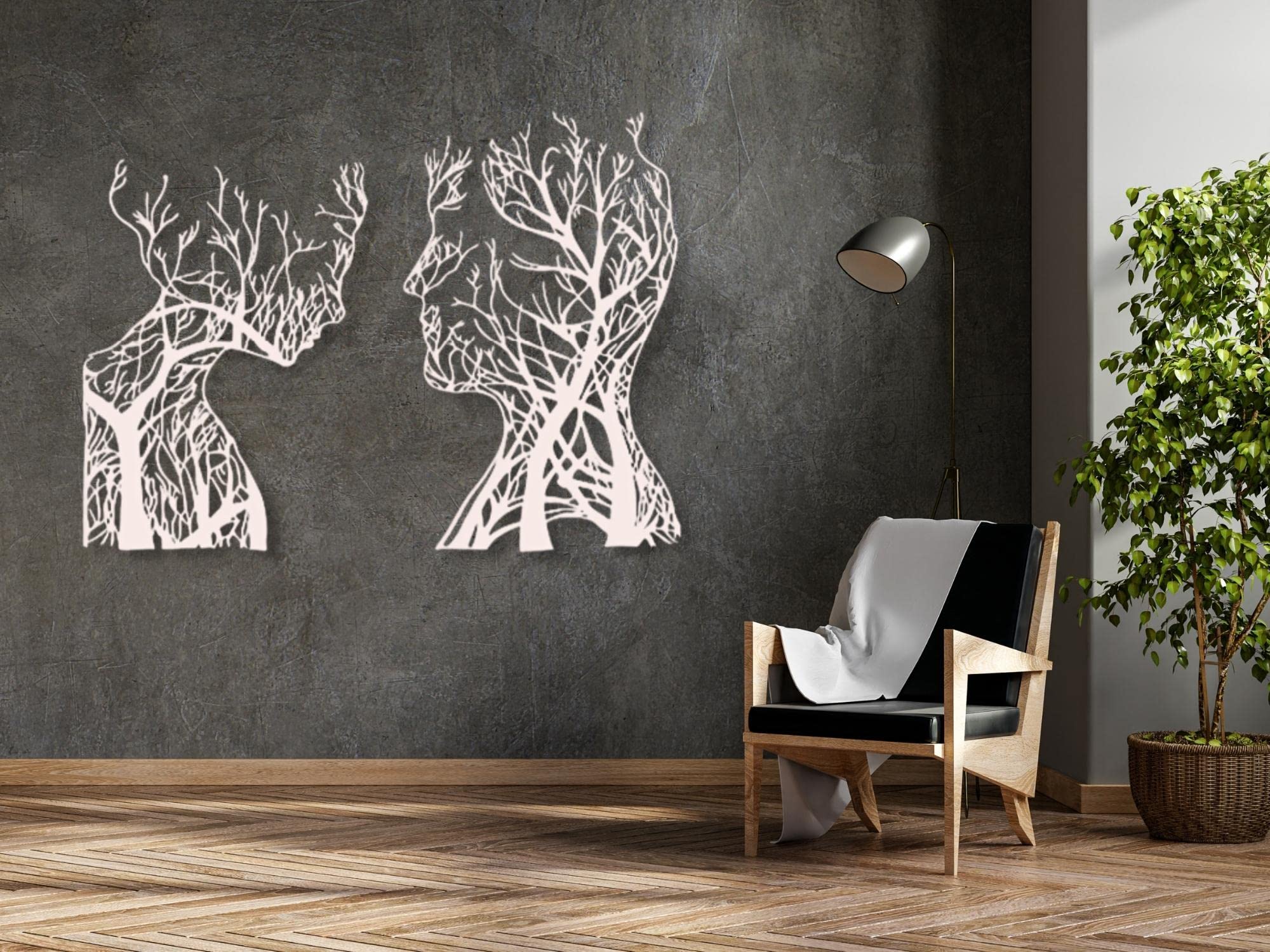 VAILLA Levensboom, wanddecoratie van hout, decoratie in zwart en goud, wanddecoratie, thuis, 3D-muurkunst, moderne decoratie voor thuis (boom 1