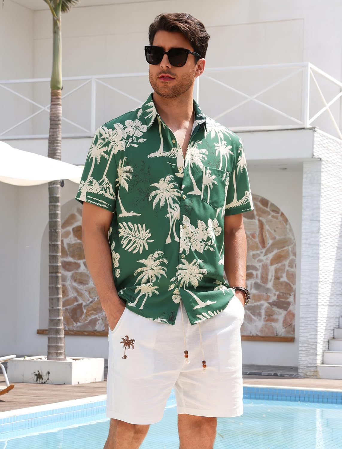 Hawaiian Shirt for Men Short Sleeve Button Down Shirts Holiday Beach Shirt Tropical Print Casual Summer - Image 5