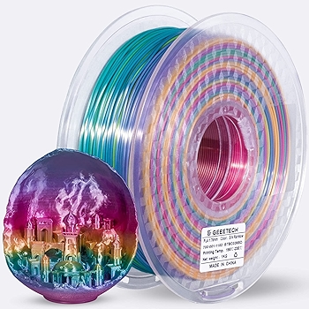 GEEETECH 七彩渐变丝光PLA 3D打印耗材