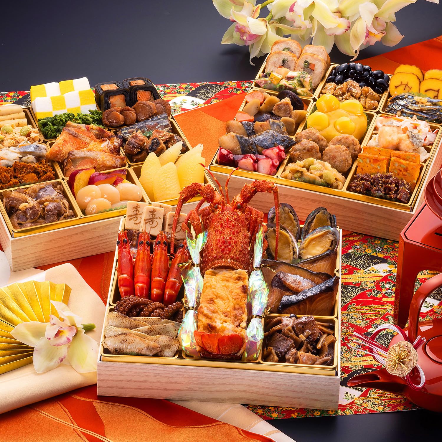 博多久松 本格和風豪華おせち 千代 特大8寸3段重 全42品