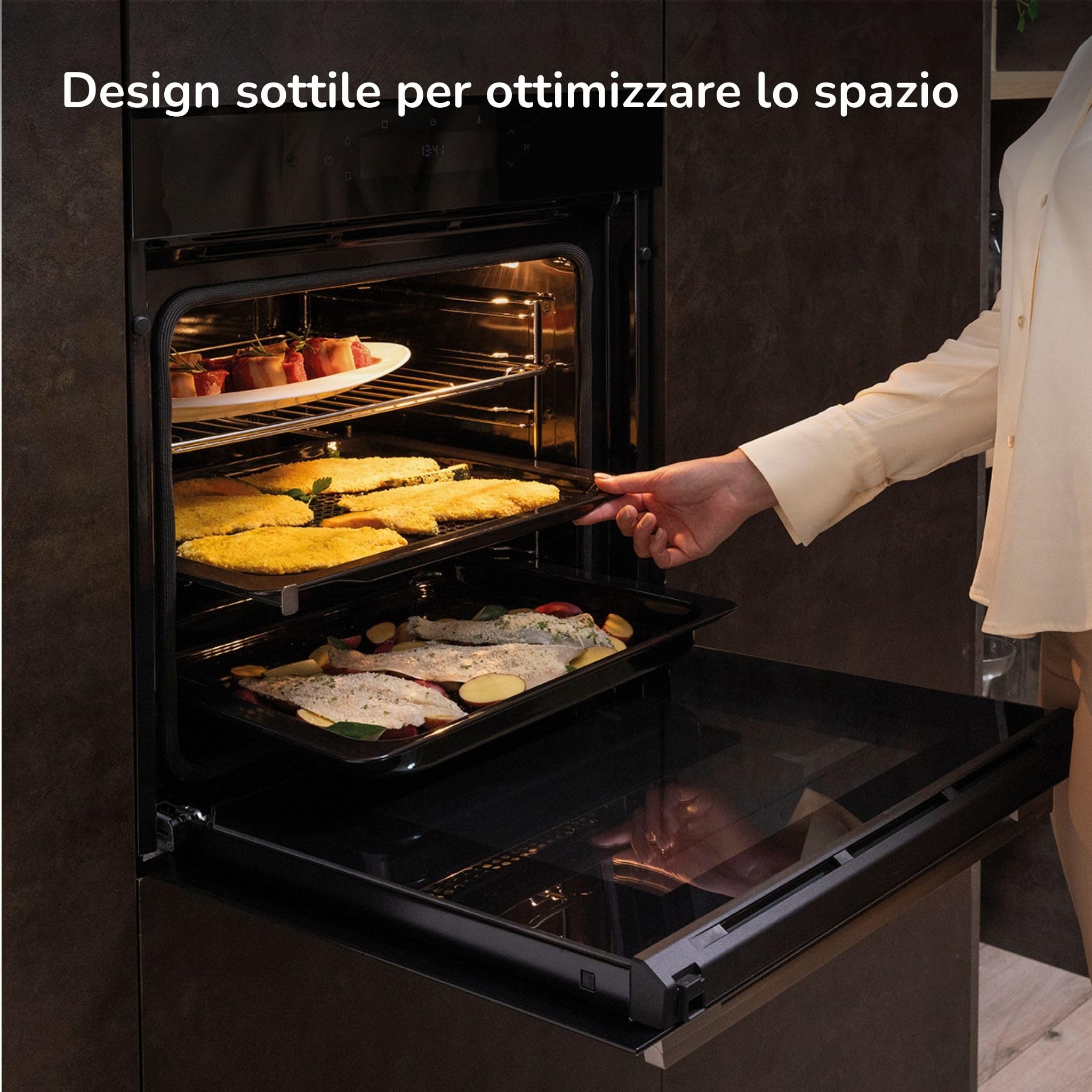Haier Teglia AirFry per Forno – cottura sana, calore uniforme, 45.4x38.95cm