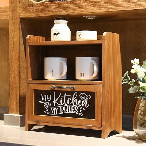 Miniatura 9 de COLLECTIVE HOME - Armario de almacenamiento de 2 niveles, gabinete de encimera, organizador de madera para cocina, sala de estar, dormitorio,