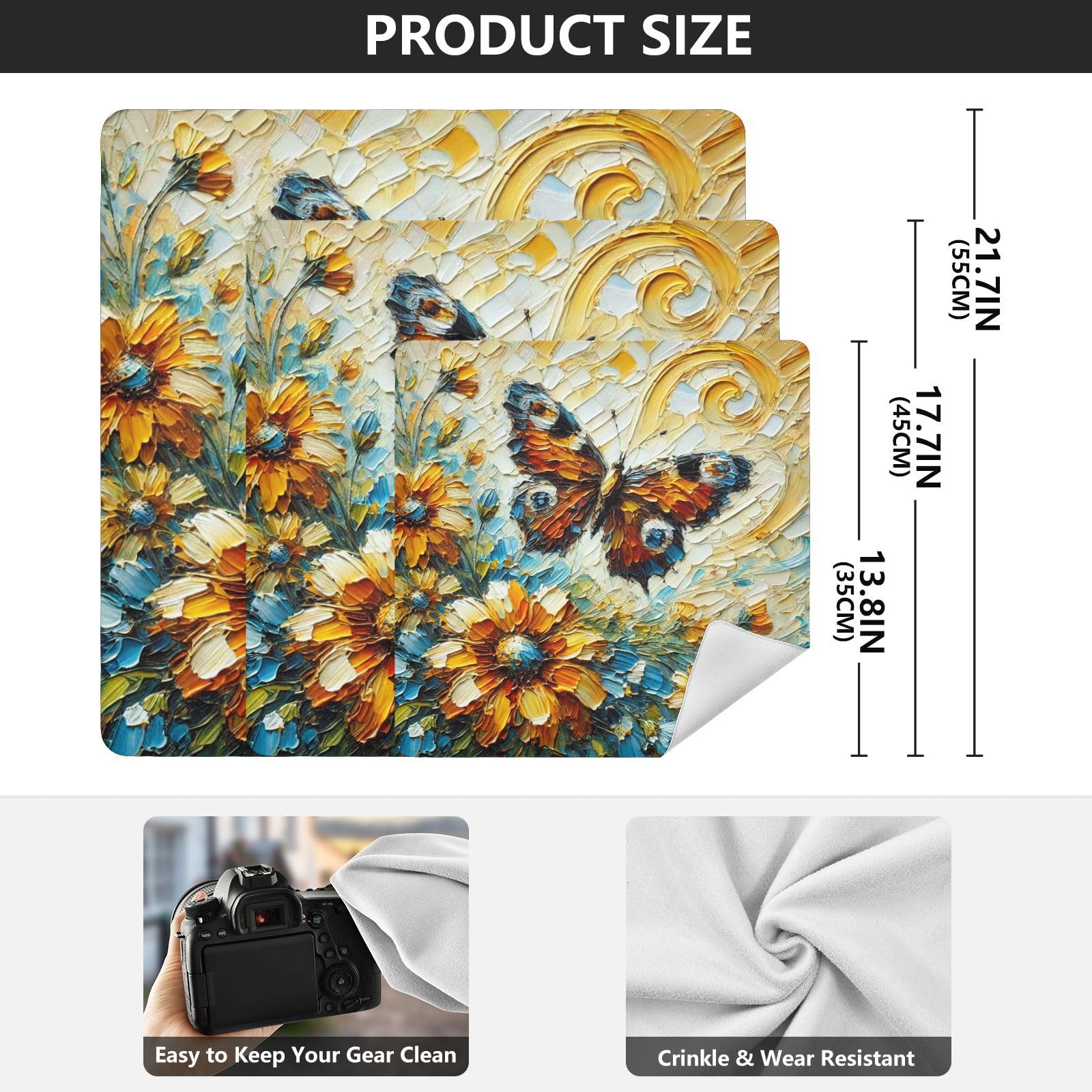 Joko Ivery Butterfly Floral Cream Blue Self-adhesive Cloth 17.7