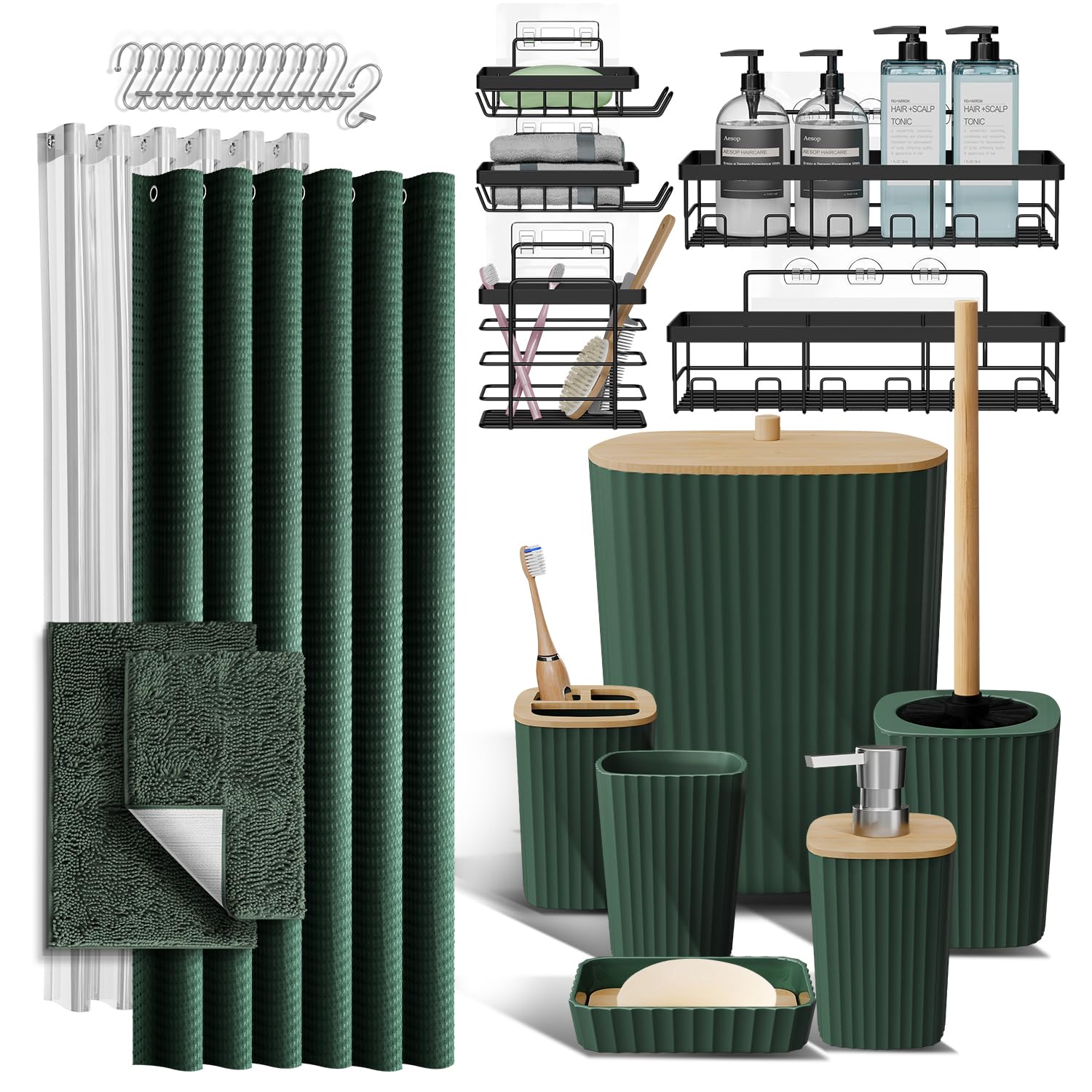 Amazon.com: Clara Clark Bathroom Accessories Set - 27PC Bathroom
