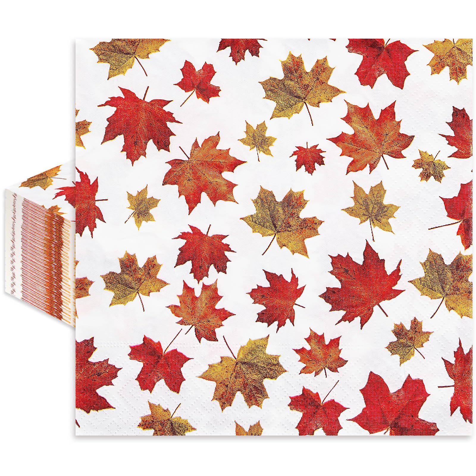 Servilletas de almuerzo de hojas de otoño desechables para eventos y celebraciones 7