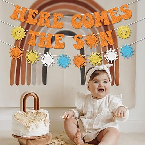 Miniatura 3 de Here Comes The Son - Decoraciones para baby shower, decoraciones retro para baby shower, decoraciones de fiesta de baby shower, estilo bohemio,