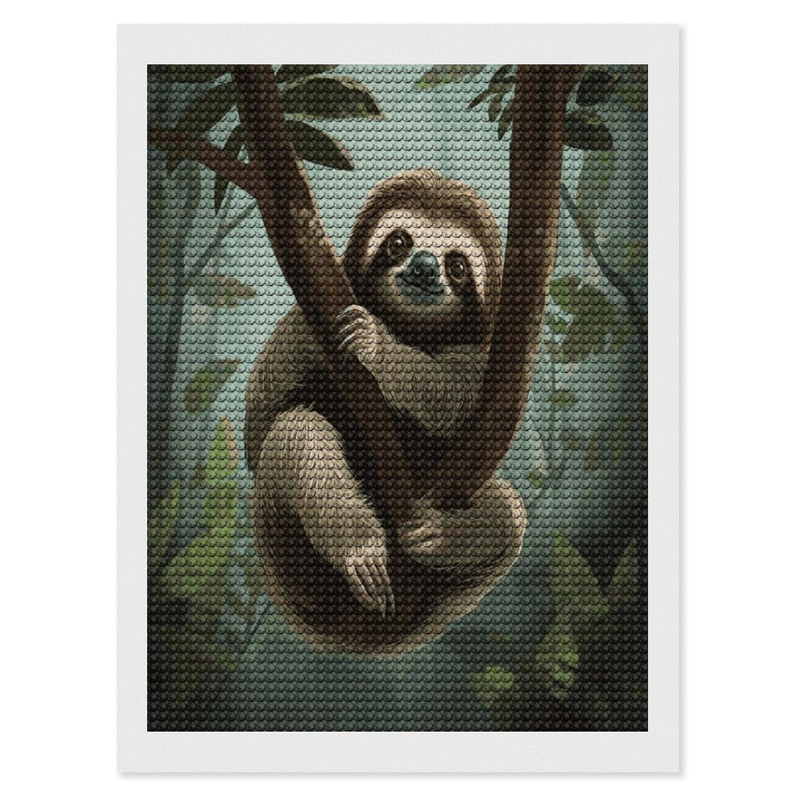 LDGSUPH Sloth2 Diamond Painting Kits for Adults Paint with Diamond Pictures Art DIY Full Drill Diamond Dots Painting Personalized Diamond Photo for Home Wall Decor Gift 12"x16"