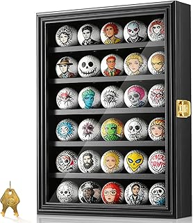 JupDec Golf Ball Display Case Frame for 30 Balls