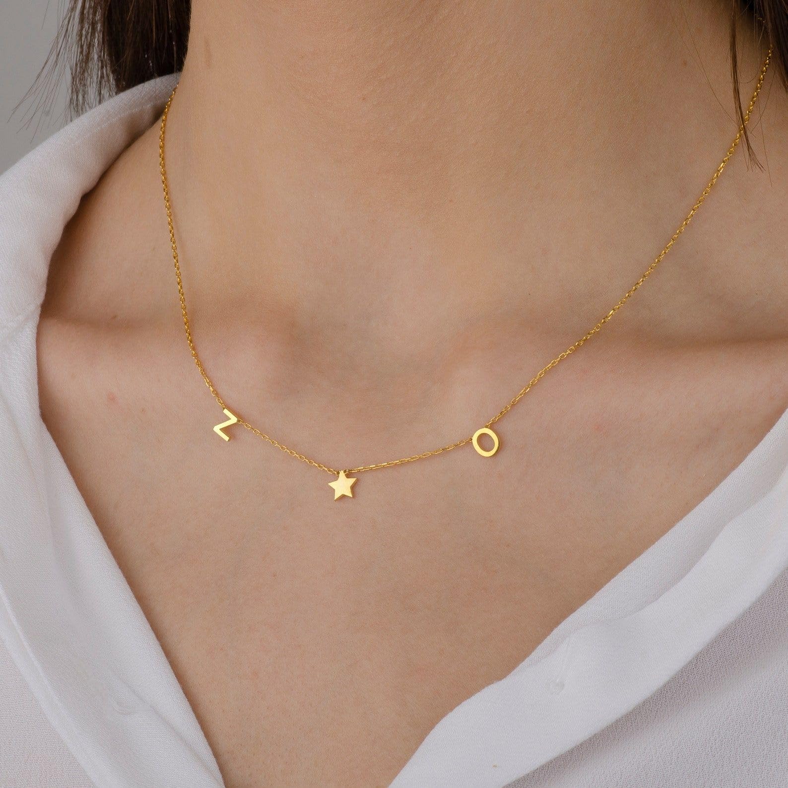 Collana con iniziale, personalizzato lettera su misura neo mamma Natale