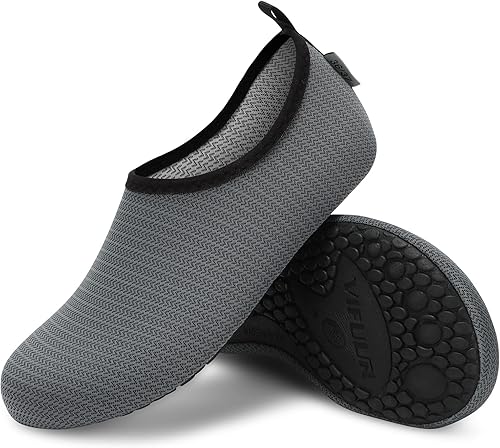 Miniatura 4 de VIFUUR - Zapatos deportivos para agua calcetines acuáticos de secado rápido de yoga con sensación de andar descalzo y sin cordones para hombre y