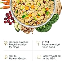 Vista 2 de JustFoodForDogs Alimento fresco congelado para perros, comida completa o alimento para perros, receta de alimento para perros de pavo y trigo