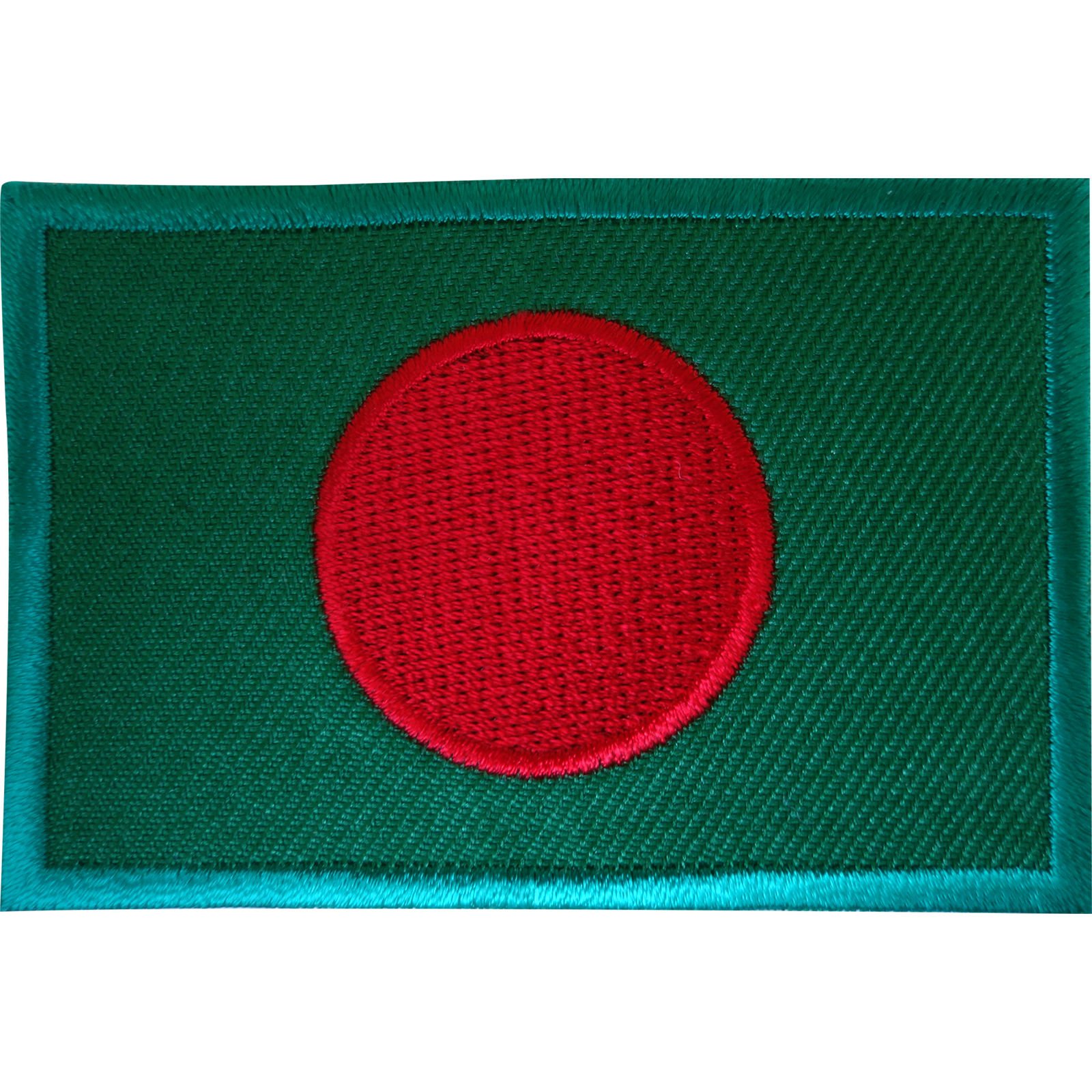 Ellu Green Embroidered Iron On Bangladesh Flag Patch Sew On Bangladeshi Badge India Dhaka
