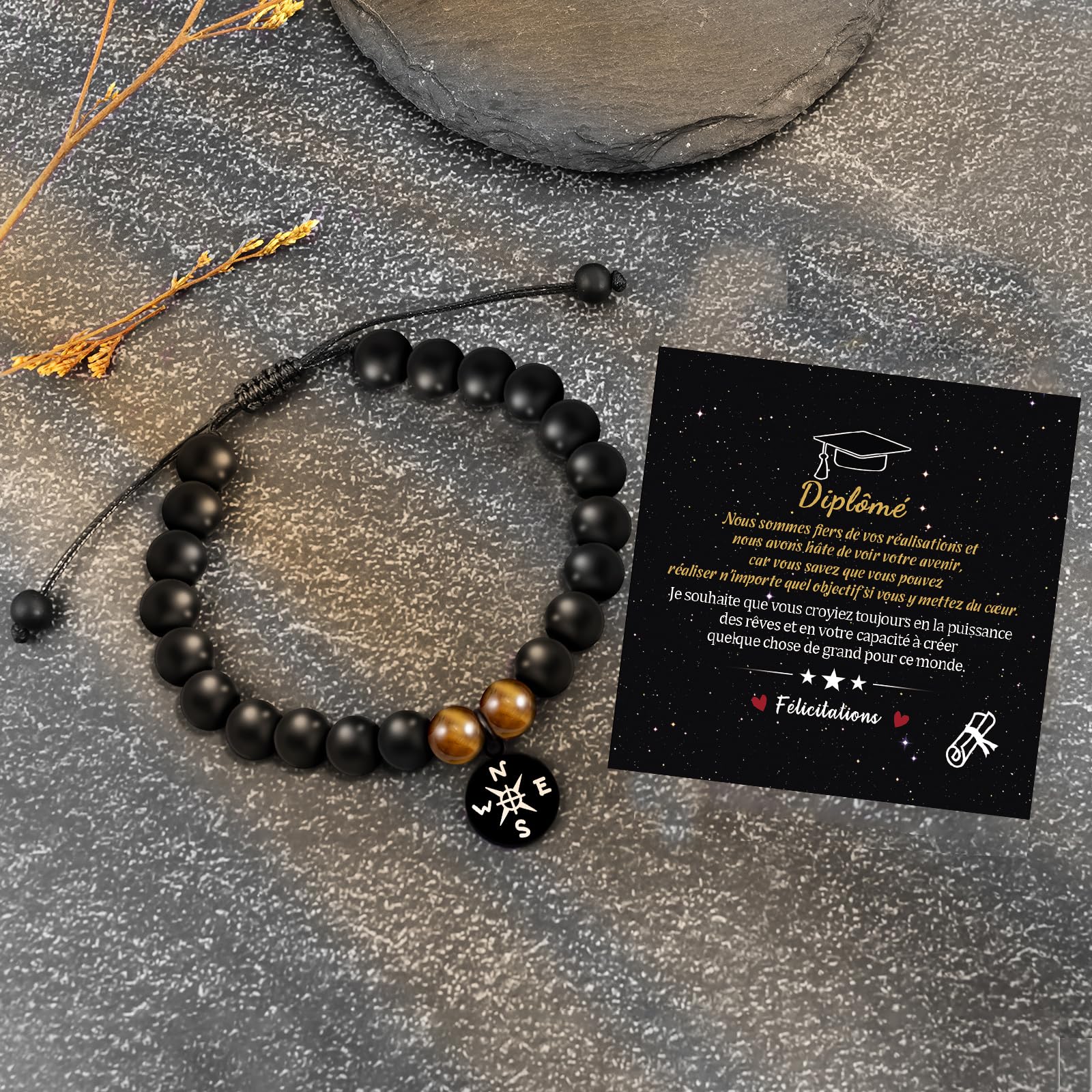 CheersLife Bracciale da uomo, regalo di laurea, regalo dei ragazzi fr