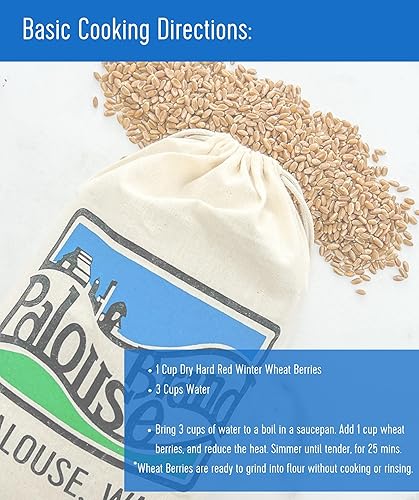 Miniatura 15 de Granos de trigo duro rojo de invierno transgénicos, 100 % sin irradiar. Certificado Kosher Parve. Cultivado en EE. UU. Registro de campo