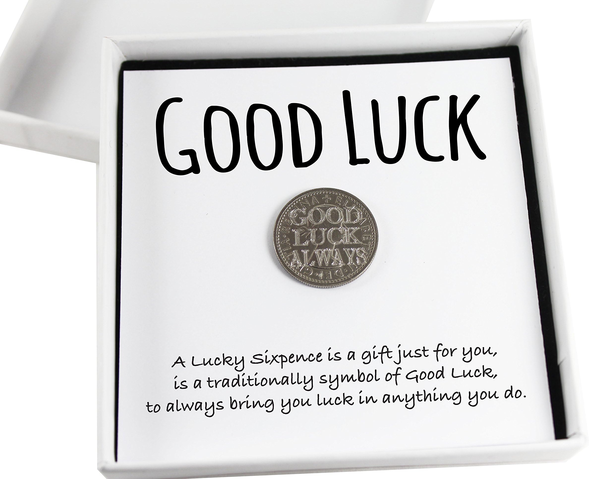 Lucky Sixpence Keepsake Card Gift, Good Luck Present, Lucky Coin, Leaving Job Gift, New Job Gift