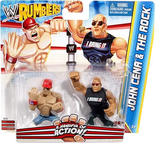 Miniatura 2 de WWE MATTEL Rumblers The Rock y John Cena Figura 2 Pack