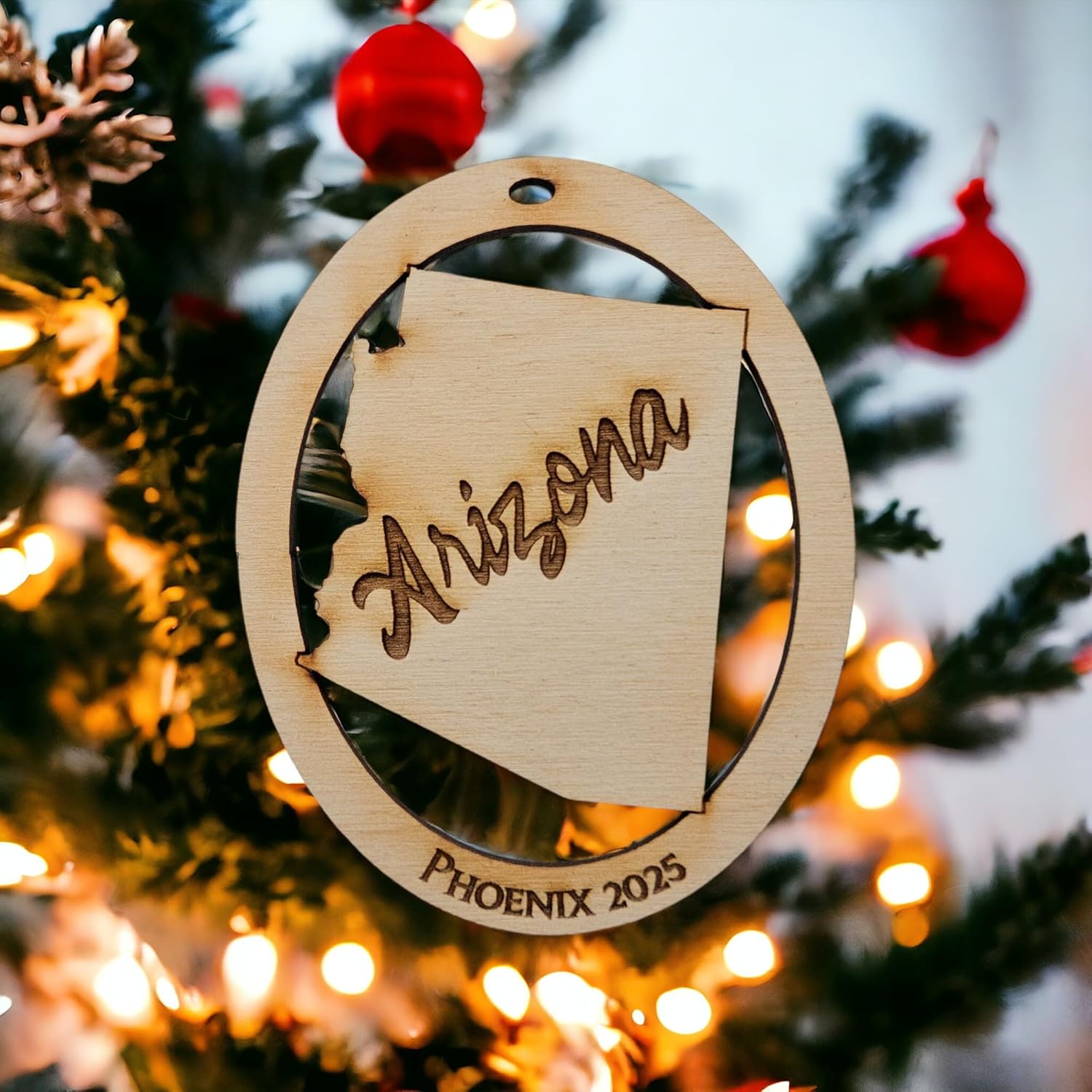 10PK Personalized Arizona Ornaments for Christmas Tree, Grand Canyon State Keepsakes, Decorations and Souvenirs