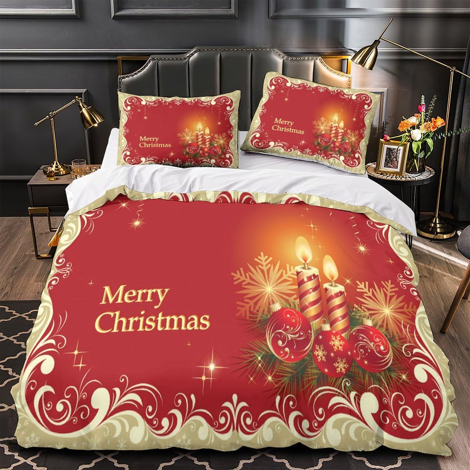 Housse de couette Noël zippée fini la corvée du lit simple
