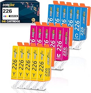 DOREINK Compatible 226 CLI226 Ink Cartridge Replacement for Canon PIXMA MG5220 MG5320 MX882 MG6120 MG6220 MX892 MG5300 MG8120 MX880 MX712 (5 Cyan, 5 Yellow, 5 Magenta) 15Pack