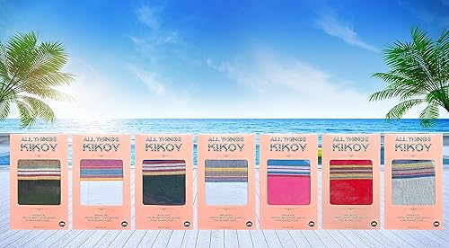 Miniatura 6 de Kikoy Toalla, Toalla de playa, Sarong África (Rosa con Azul)