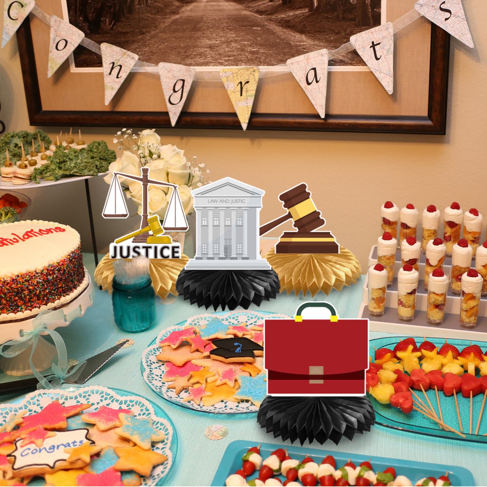 9 decorazioni per feste di laurea in carta a nido d'ape per scuole di giurisprudenza, laureati, laureati, lauree, decorazioni da tavolo per università e giurisprudenza, forniture per feste