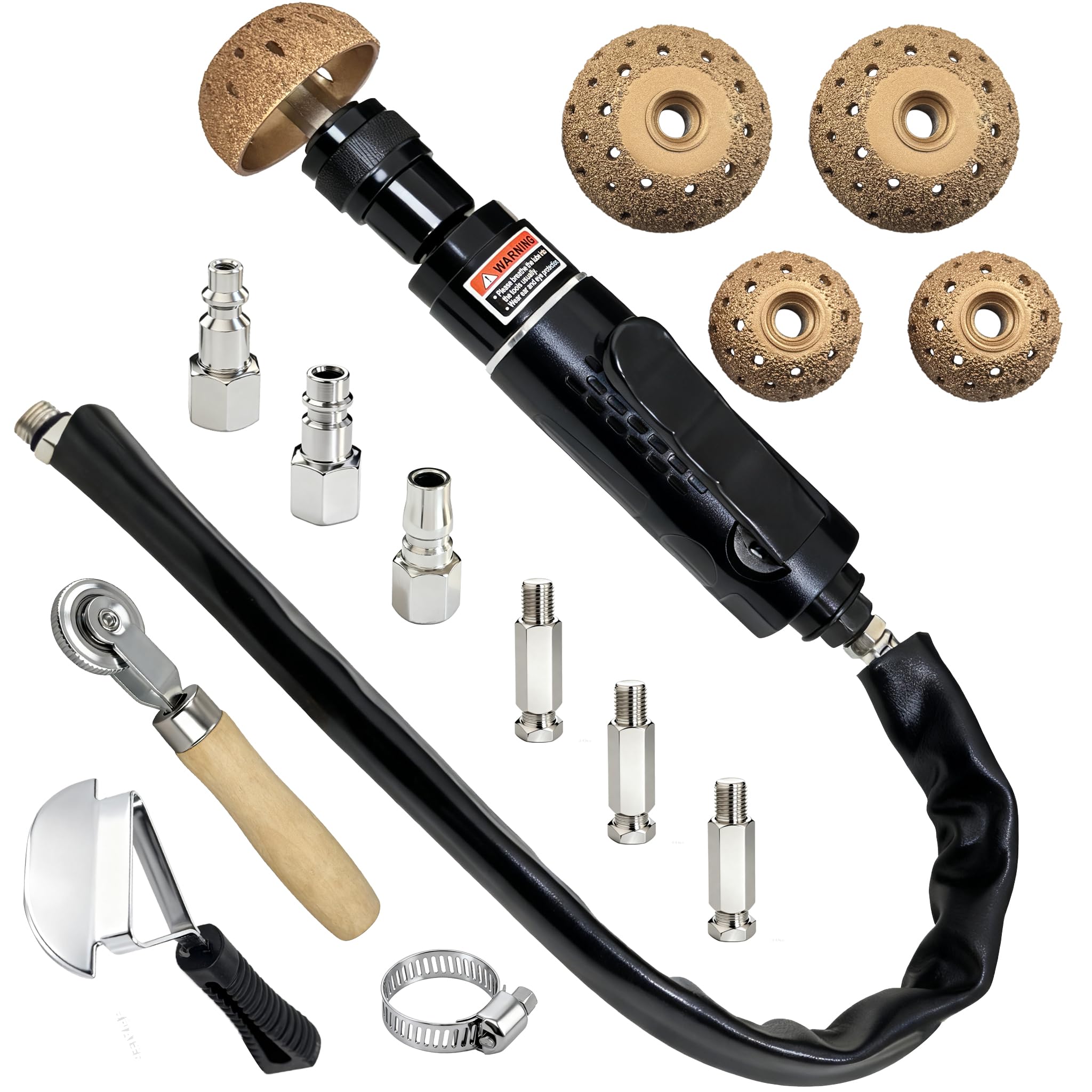 Upgrade Air Tire Repair Polish Patch Tools Heavy Duty Includes 2650RPM Air Tire Buffer Tire Inner Liner Scraper