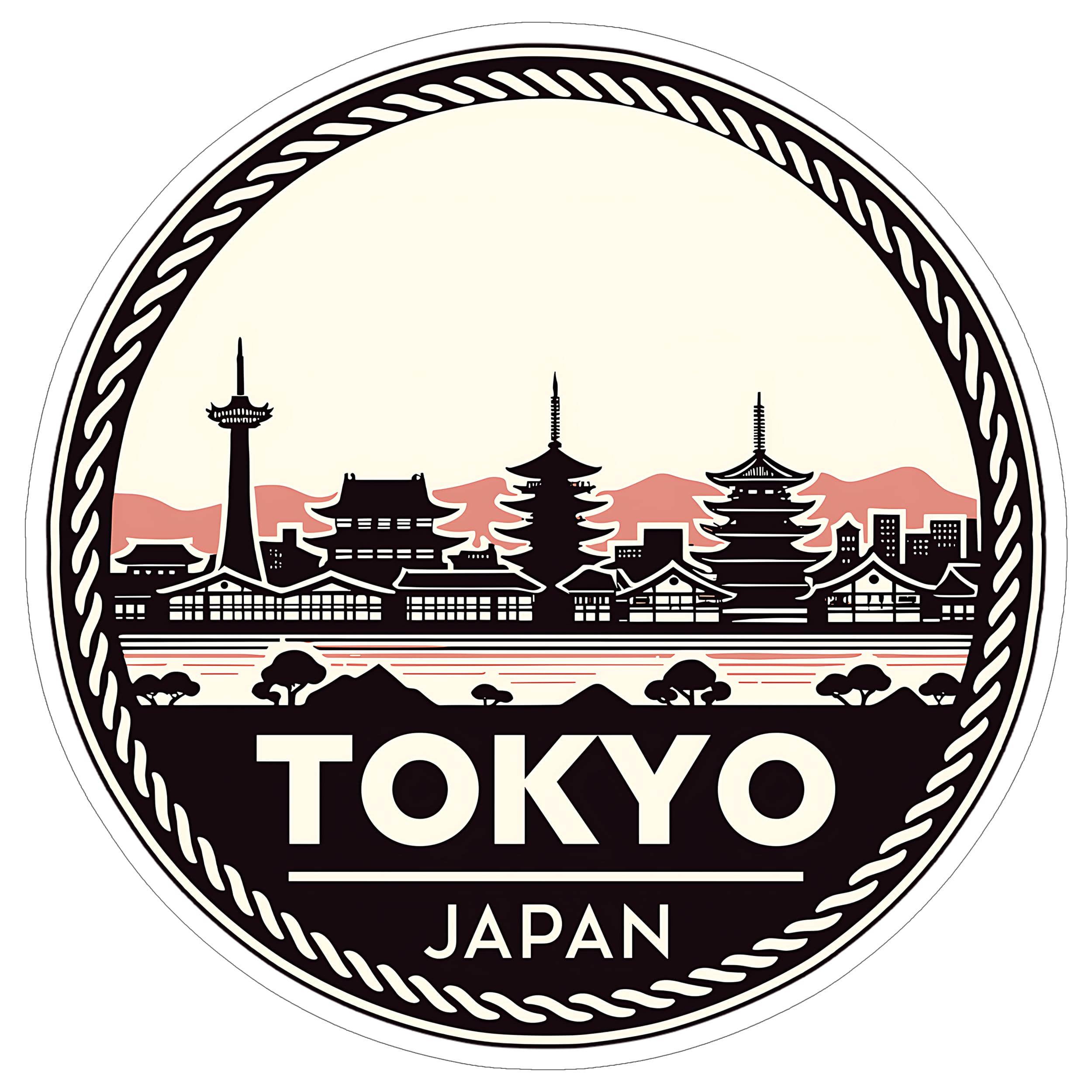 日本貼畫 Amazon.com: 東京日本貼紙4 英吋(約10.8 公分)城市旅遊紀念品