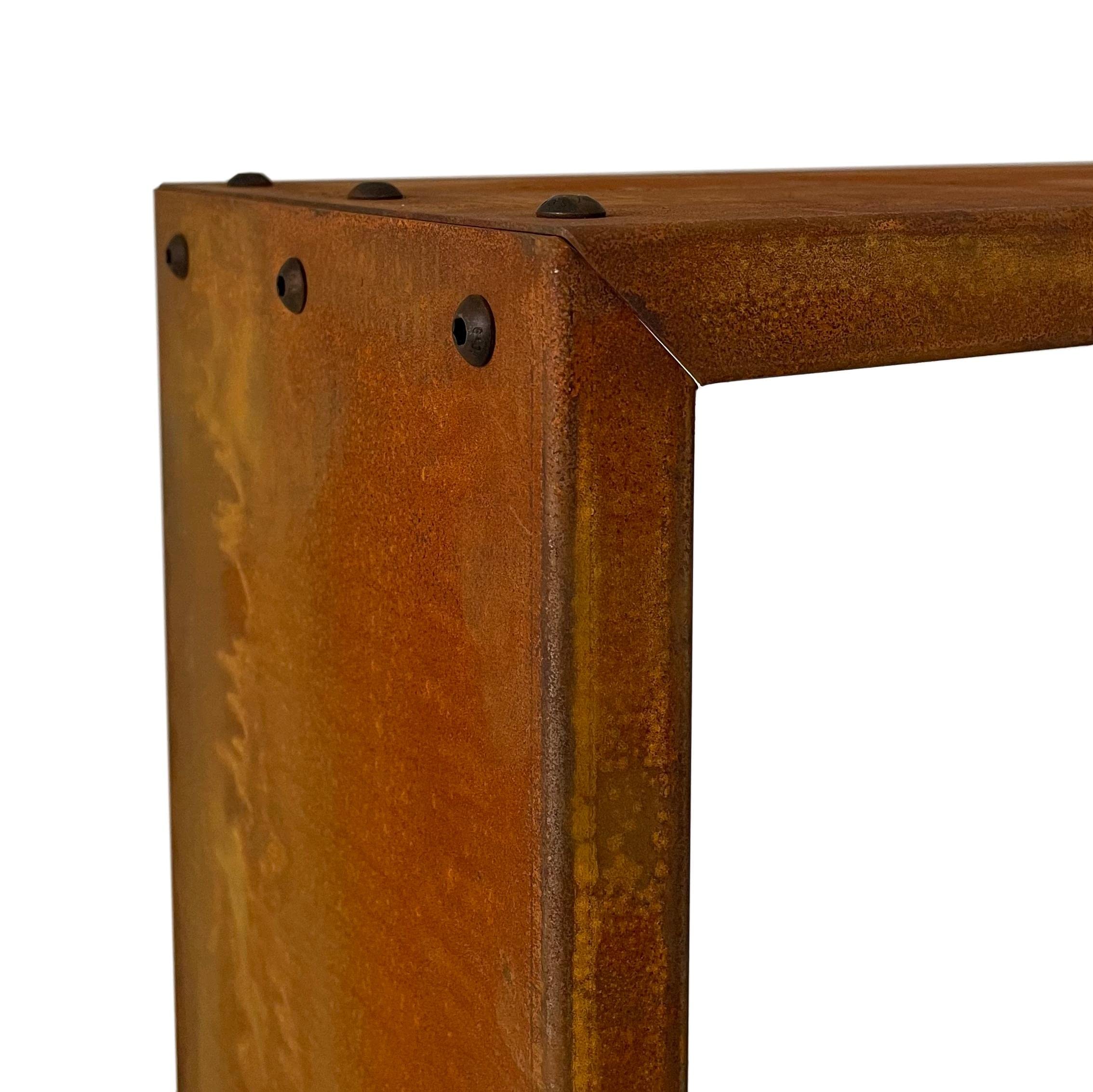ESTEXO Brandhoutrek Brandhoutrek patina brandhoutrek roest cortenstaal houten rek opslag haardhoutstandaard stapelrek (115x40x25 cm