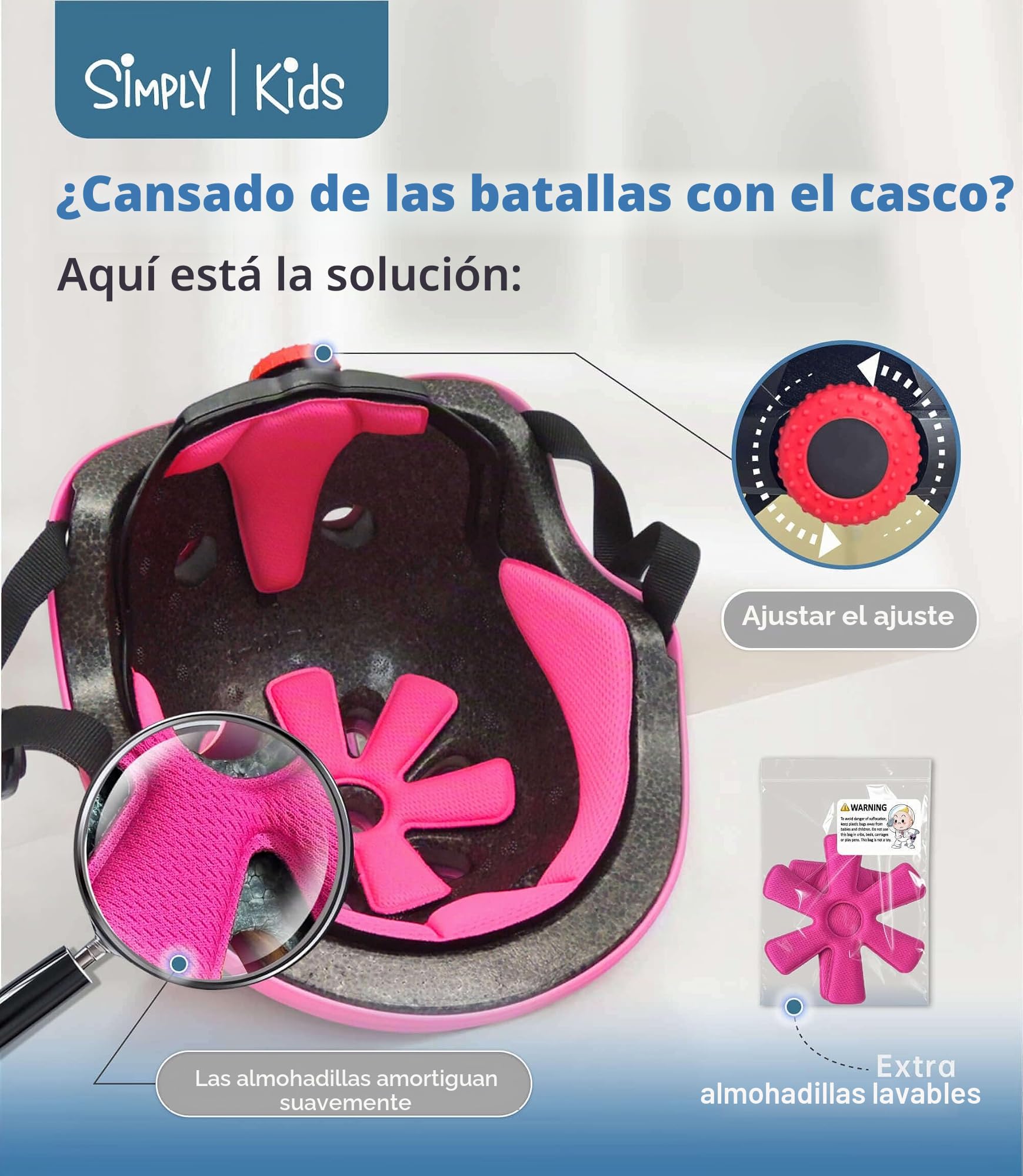 Simply Kids Casco Bicicleta Niño con Pegatinas DIY I Casco Bici Certificado CPSC y CE con Adjustador para Patinete Skateboard Skate Bicicleta Scooter Moto I Casco Niño 2 años Niña Bebe