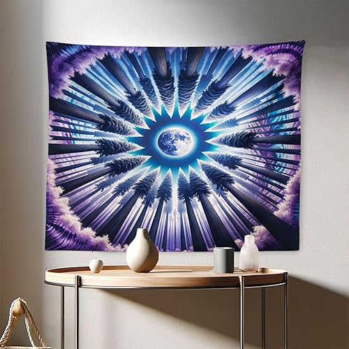 Miniatura 91 de Ambesonne Tapiz gótico, patio con hiedra encantada en la puerta antigua al bosque, colgante de pared ancho para dormitorio, sala de estar, 2-Verde