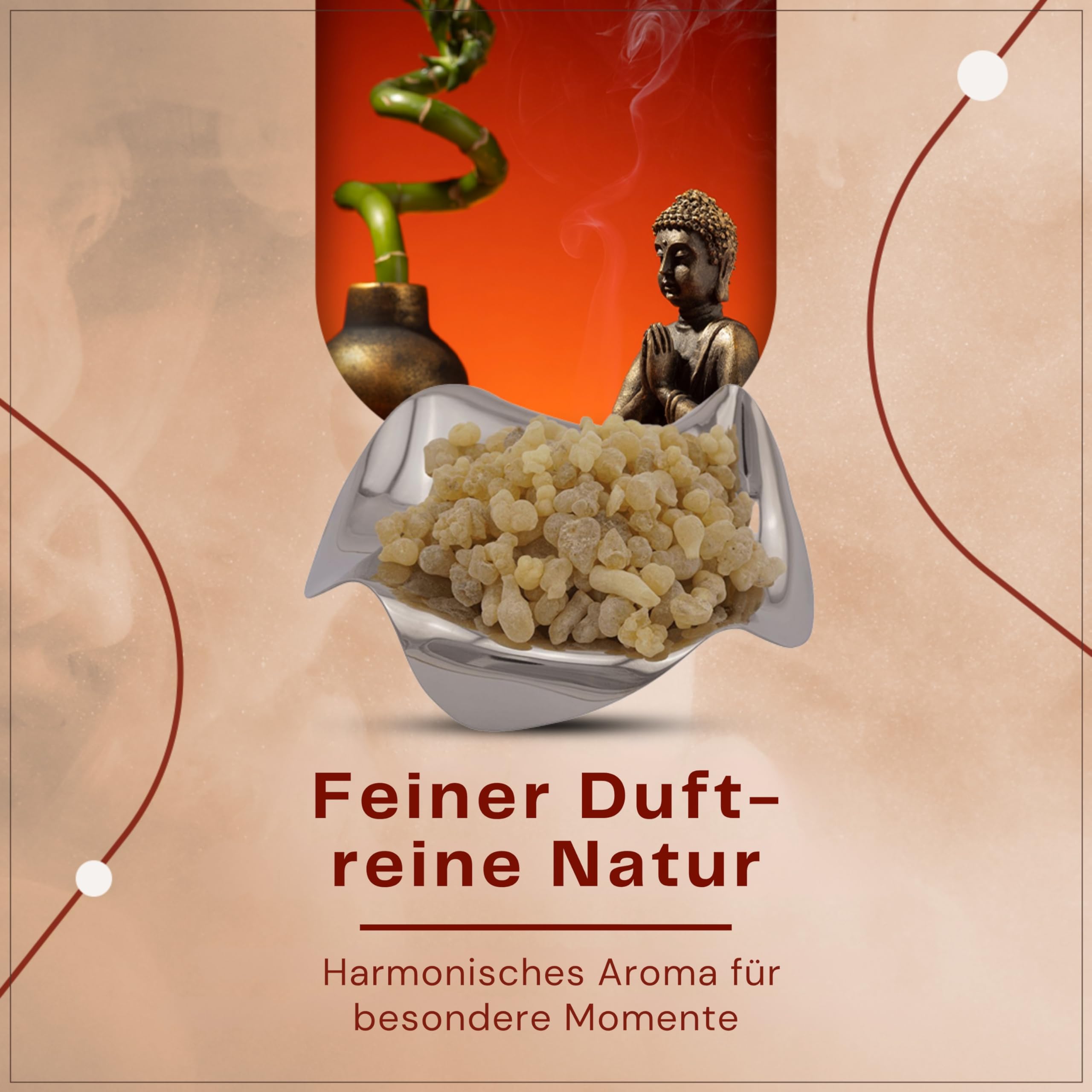Premium Weihrauch Oman Al-Hojari Grad 3 – große Stücke – orange-braun – Boswellia Sacra – Direktimport 1. Qualität – 500g Packung (verfügbar von 20g bis 1000g)