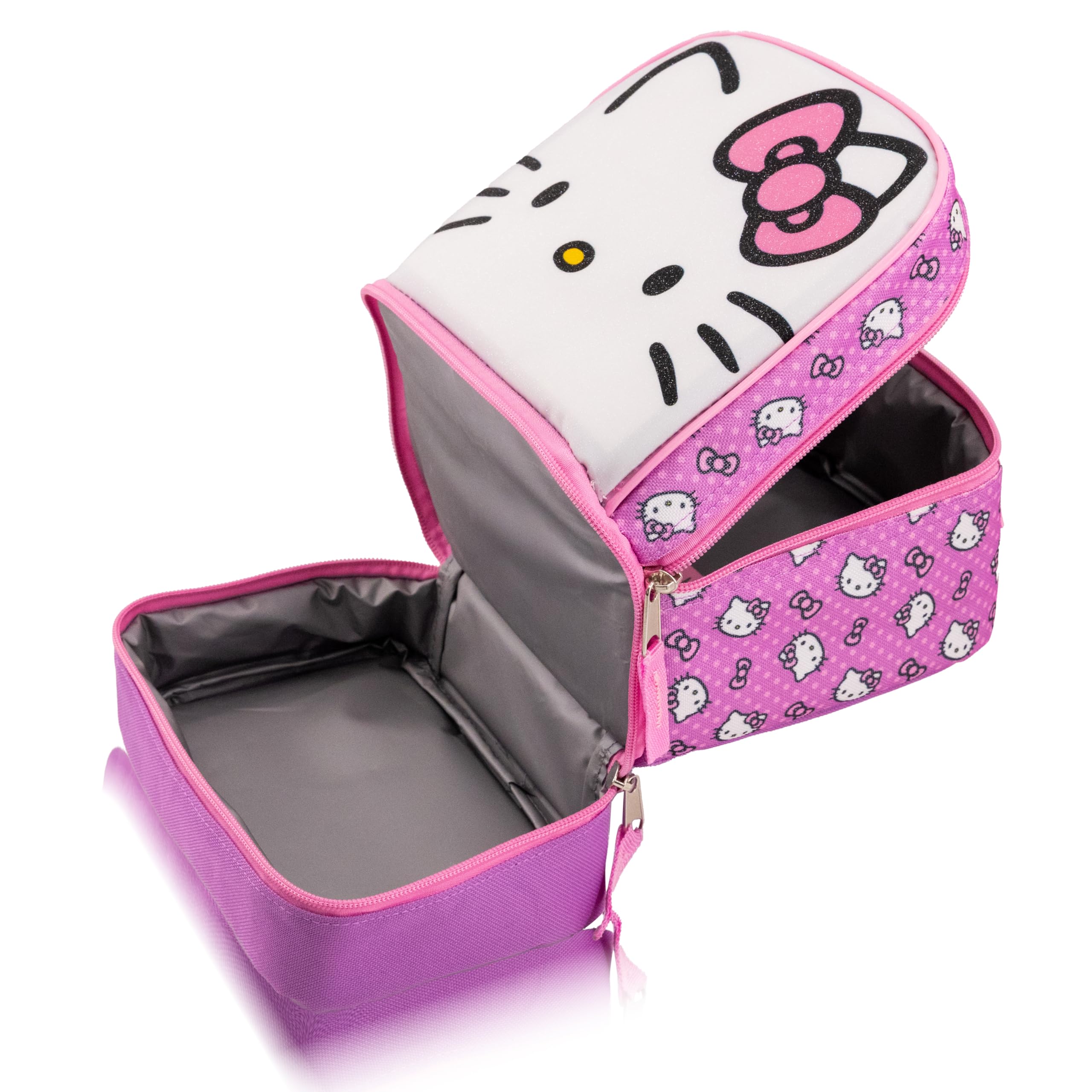 Fast Forward Sanrio Hello Kitty Lunchbox für Kinder | Isolierte Lunchtasche Lunchbox für Mädchen, Jungen, Uni | Hello Kitty und Friends Pink Wiederverwendbare Lunchbox
