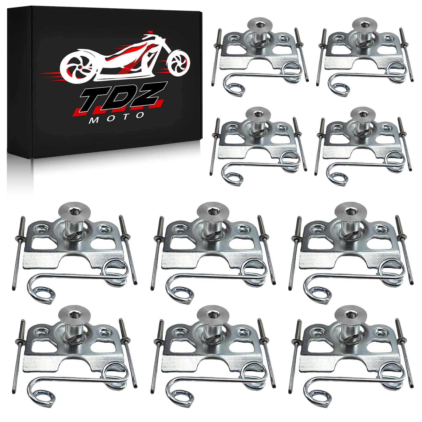 Dzus Fasteners 10 Pack - Quick Release Steel Buttons -1
