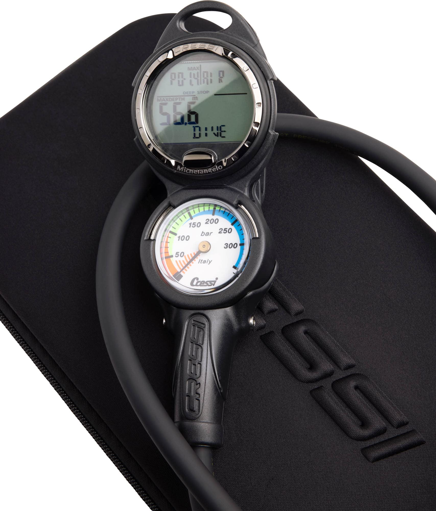 Console Subacquea Cressi Giotto Professional - Manometro Per Immersioni, Scala 350 BAR/5000 PSI, Nero - Foto 9