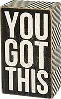 Primitives by Kathy 'You Got This' Mini Box Sign 3x5 Inch Distressed Wood - Inspirational Wall Decor & Gift