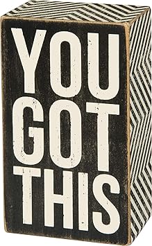 Primitives by Kathy Mini Box Sign, 3" x 5", You Got This 14160317