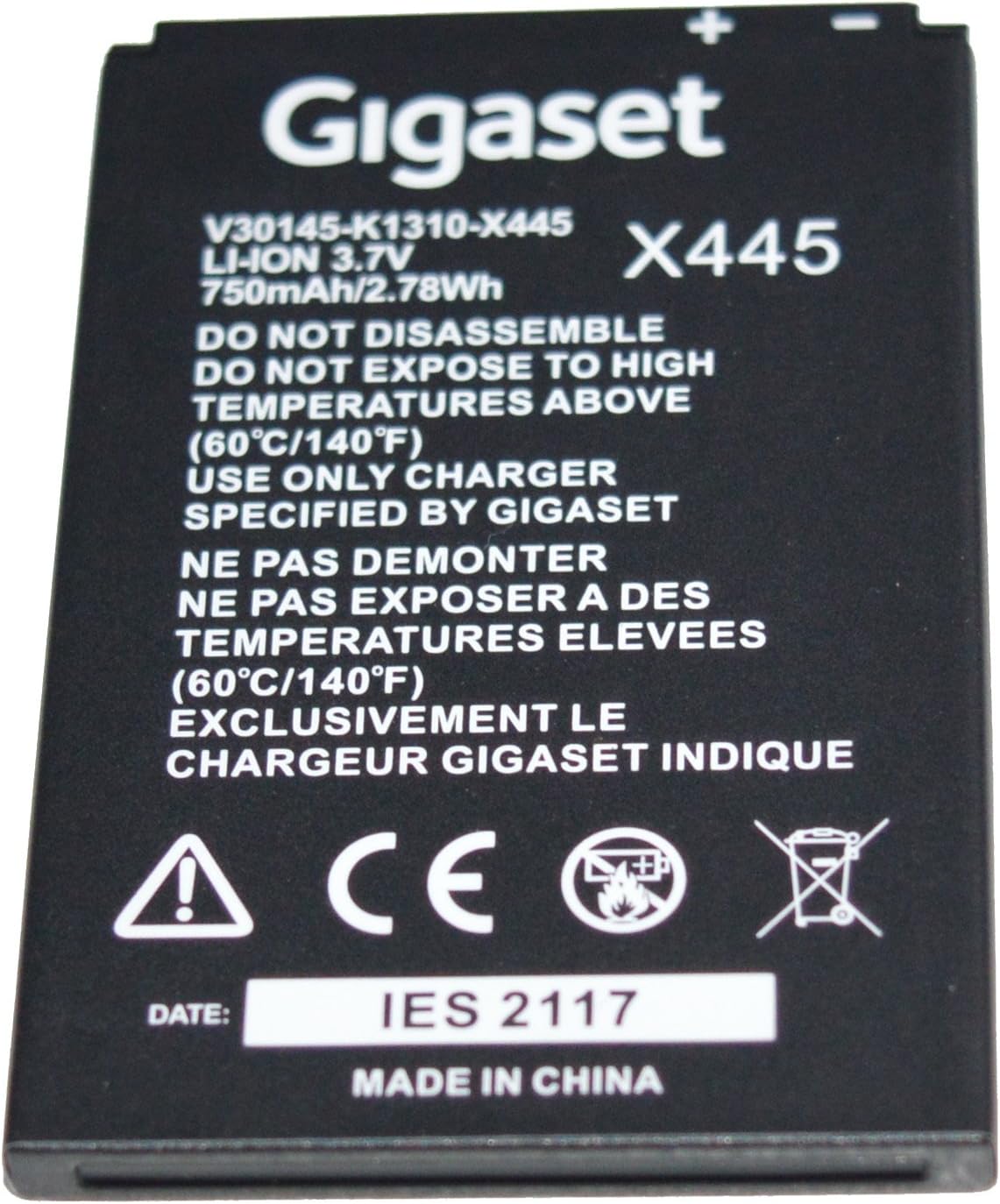 Batteria 3,7V 750mAh Per Siemens Gigaset SL350 SL400 SL780 E Modelli Compatibili - Ricambio Originale - Foto 9