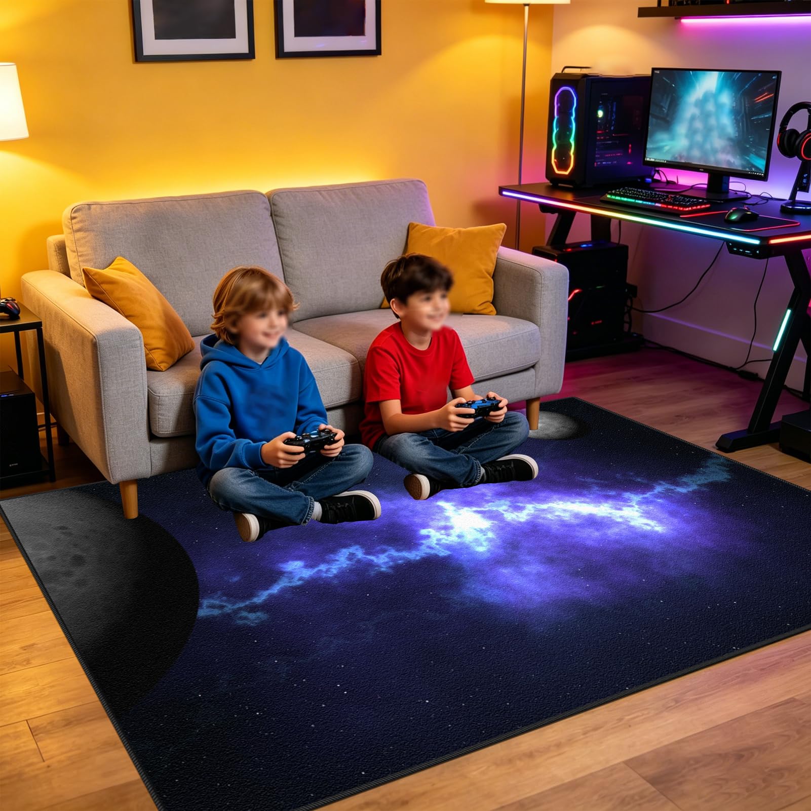 Tappeto Camera Ragazzo 3D Gaming Tappeti per Bambini Adolescenti Ragazzo Ragazze 130 x 190 cm Ragazzi Tappeti Camera da Letto Soggiorno Gaming Gamer Mat rug Salotto Bagno Cucina
