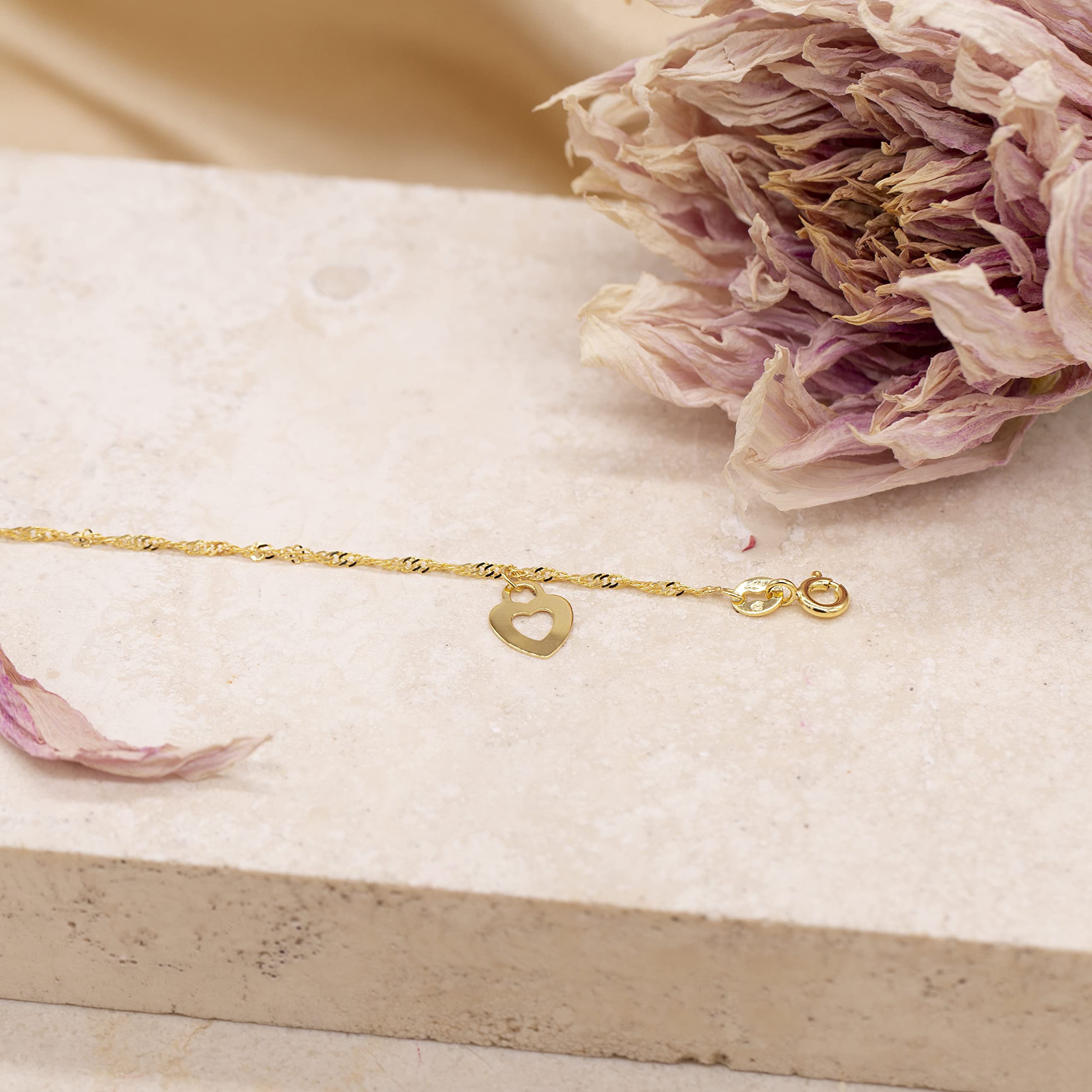 CARISSIMA Damen-Fußkette 9 Karat (375) Gelbgold 24 cm