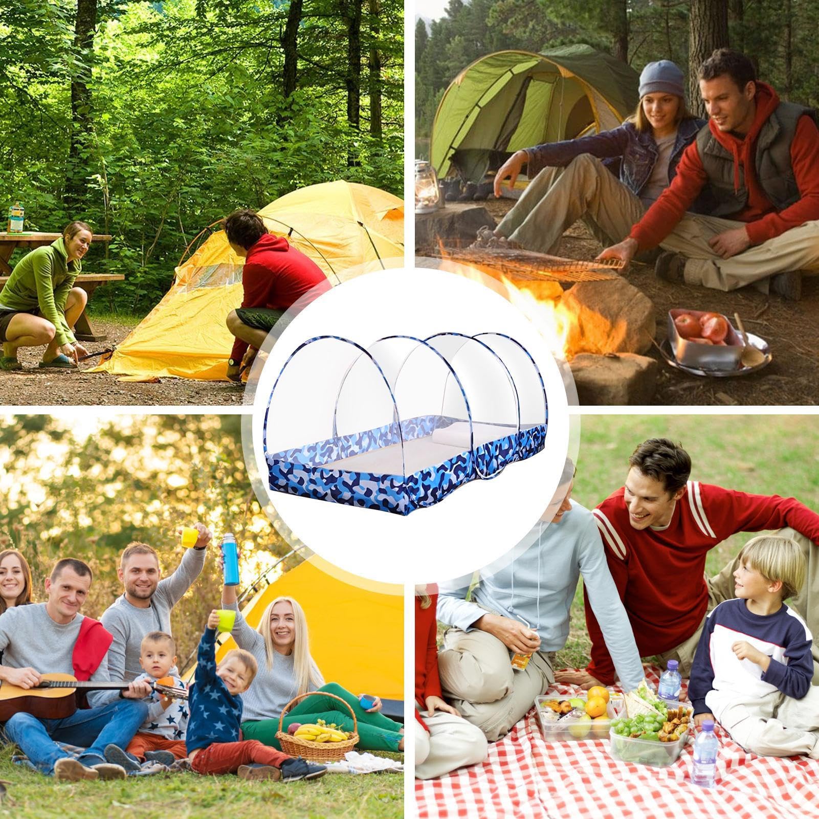 Camping Net Tent: Refugio de emergentes, protección de Insectos Ligeros | Redes Independientes de Insectos, Carpa de Viaje portátil, configuración rápida, Equipo para Dormir al Aire Libre, d